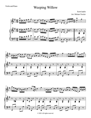 Weeping Willow Duet for Violin and Piano