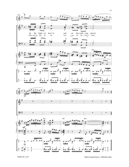From a Far-Off Land De Tierra Lejana Venimos (Choral Score) image number null