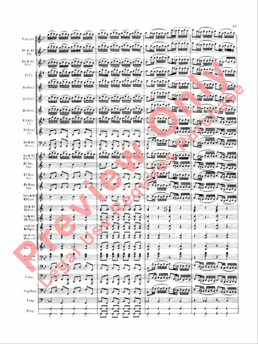 Italian in Algiers (Overture) Concert Band scores gallery preview page 60