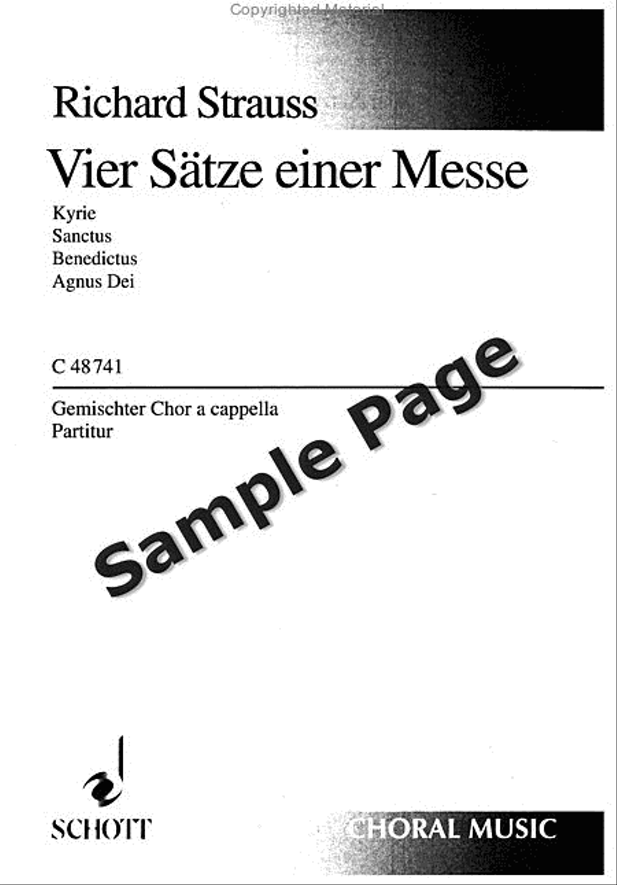 Saetze 4 Einer 'messe' Satb 4-Part scores gallery preview page 2