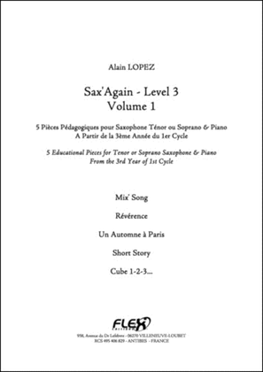 Sax'Again - Level 3 - Volume 1