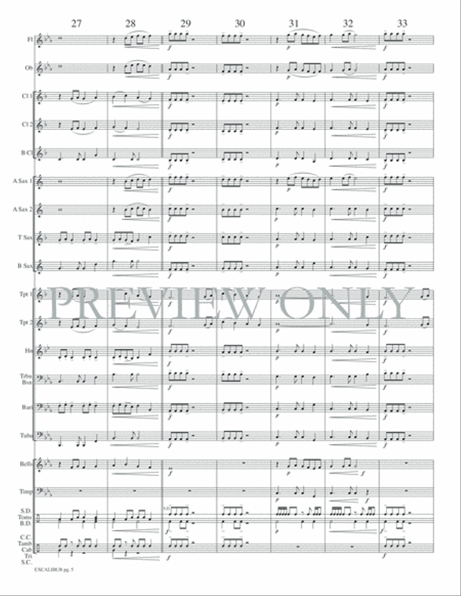 Excalibur Concert Band scores gallery preview page 8