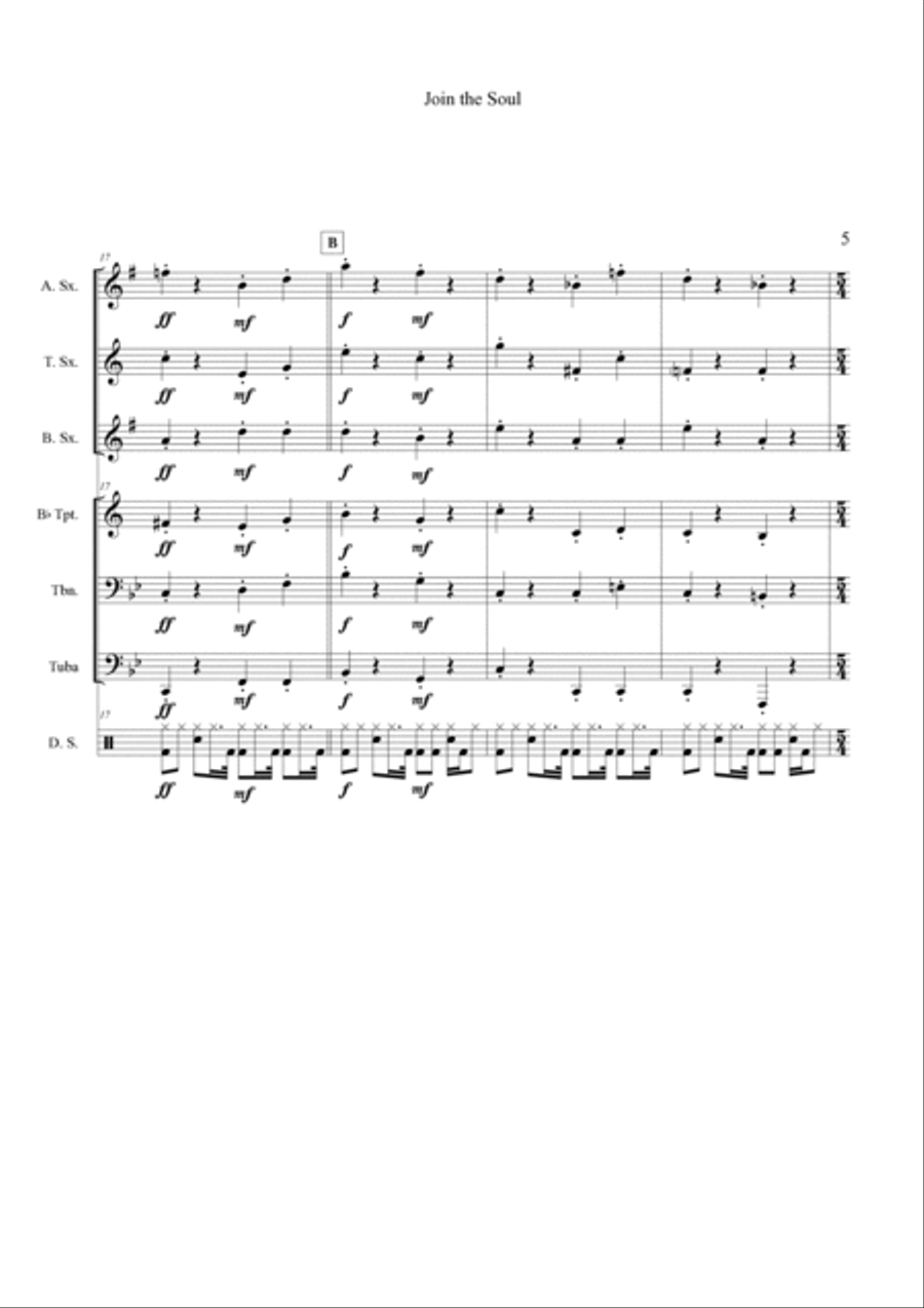 Join The Soul for Brass Band - Original Composition and Arrangement by Anderson Quevedo Join The Soul for Brass Band - Original Composition and Arrangement by Anderson Quevedo Brass Band scores gallery preview page 5