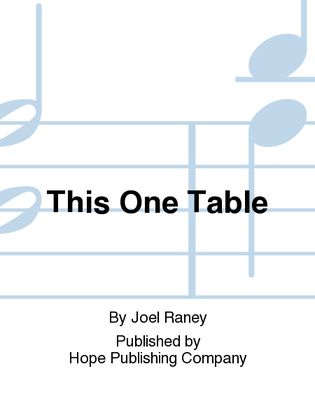 Book cover for This One Table