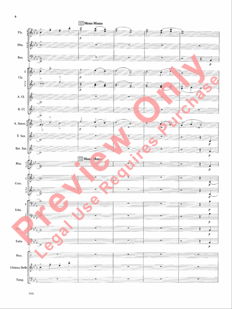 Wind Chimes Concert Band scores gallery preview page 5