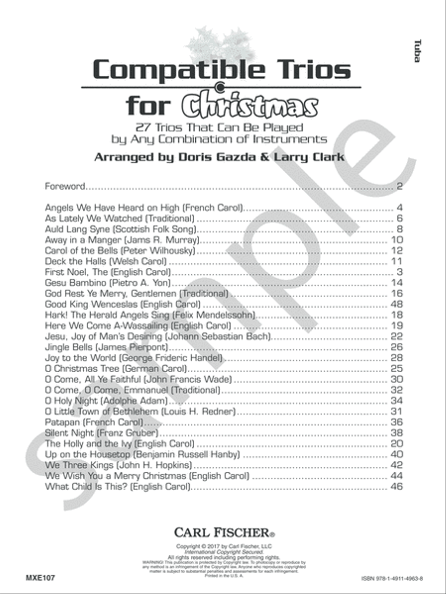 Compatible Trios for Christmas Tuba scores gallery preview page 3