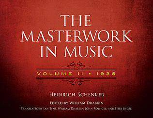 Book cover for The Masterwork in Music -- Volume II, 1926