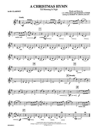 A Christmas Hymn: 1st B-flat Clarinet