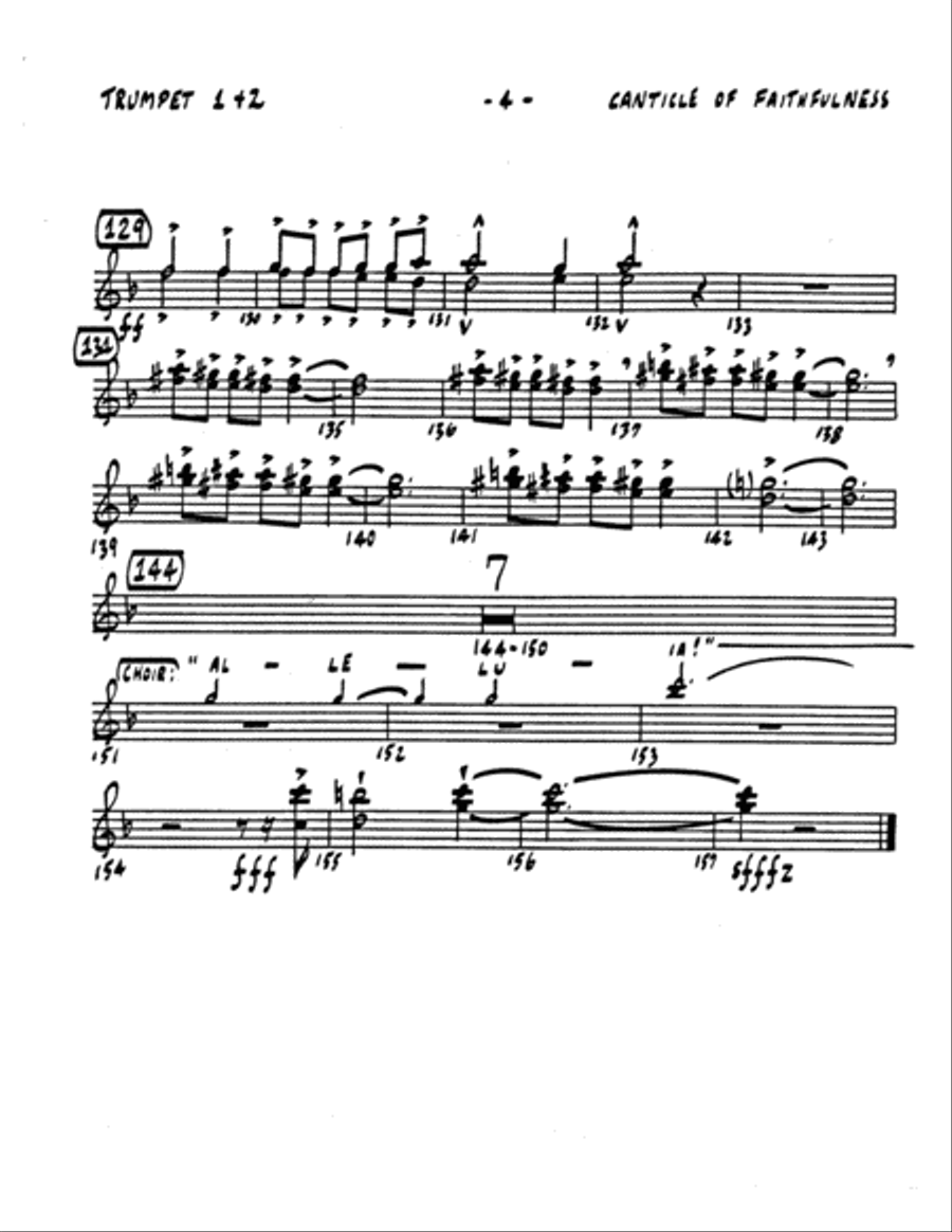 Canticle of Faithfulness- Brass Parts-Digital Download Choir scores gallery preview page 4