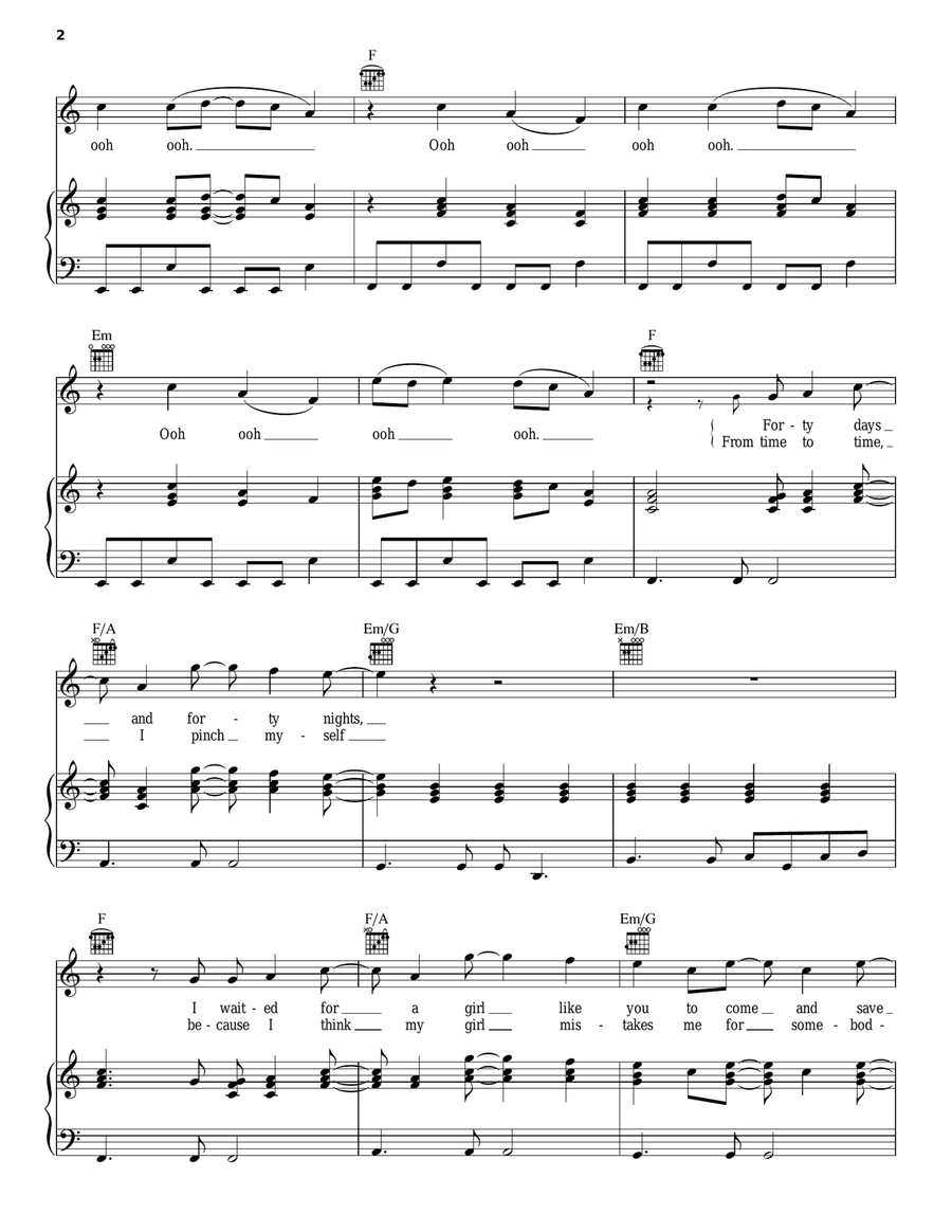 Out Of My League Piano, Vocal, Guitar scores gallery preview page 2