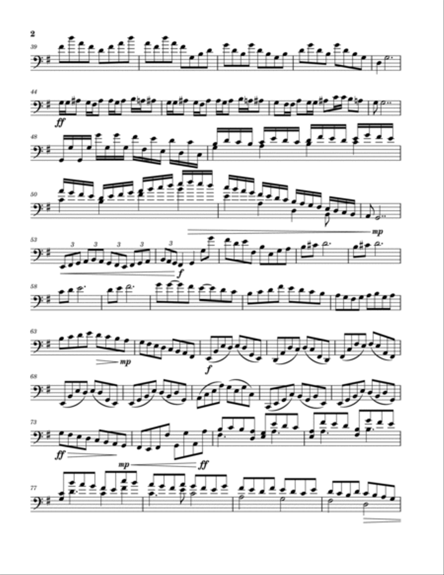 Étude For 5-String Bass Guitar Double Bass scores gallery preview page 2