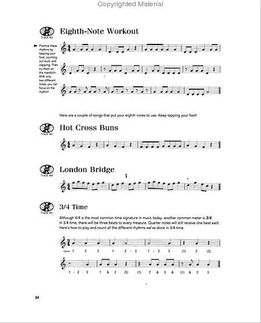 Play Mandolin Today! Beginner's Pack Guitar Tablature scores gallery preview page 4