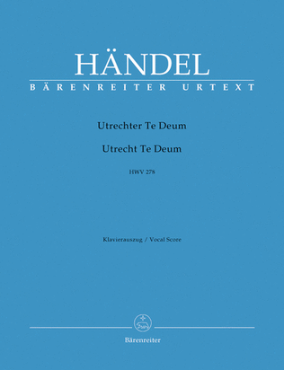 Book cover for Utrecht Te Deum HWV 278