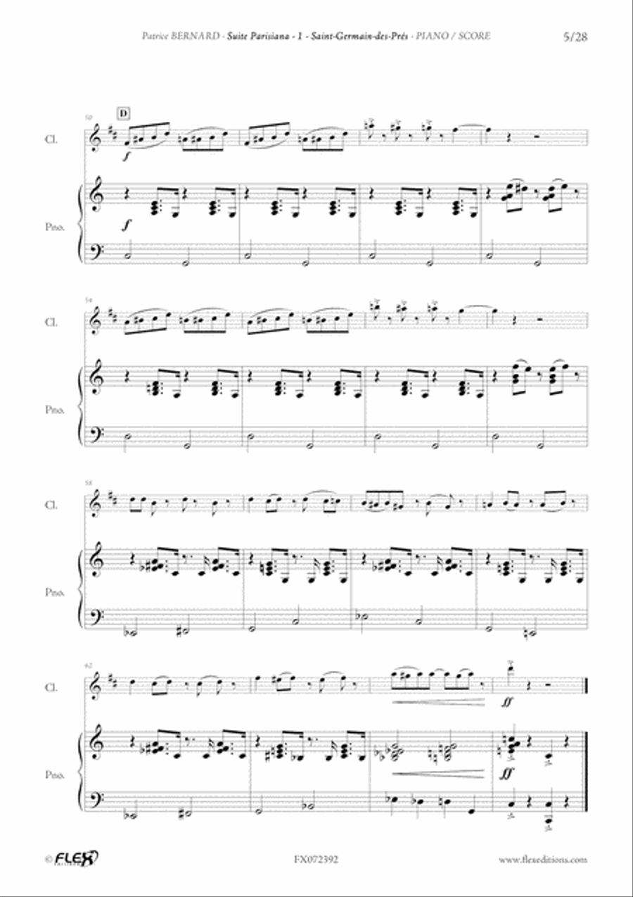 Suite Parisiana Suite Parisiana B-Flat Clarinet scores gallery preview page 5