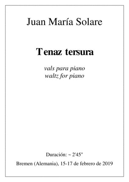 Tenaz tersura [piano solo] image number null