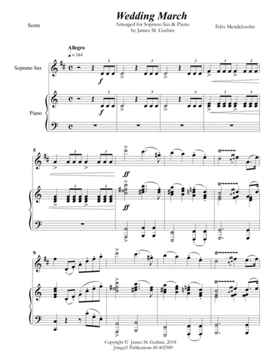 Mendelssohn: Wedding March for Soprano Sax & Piano image number null