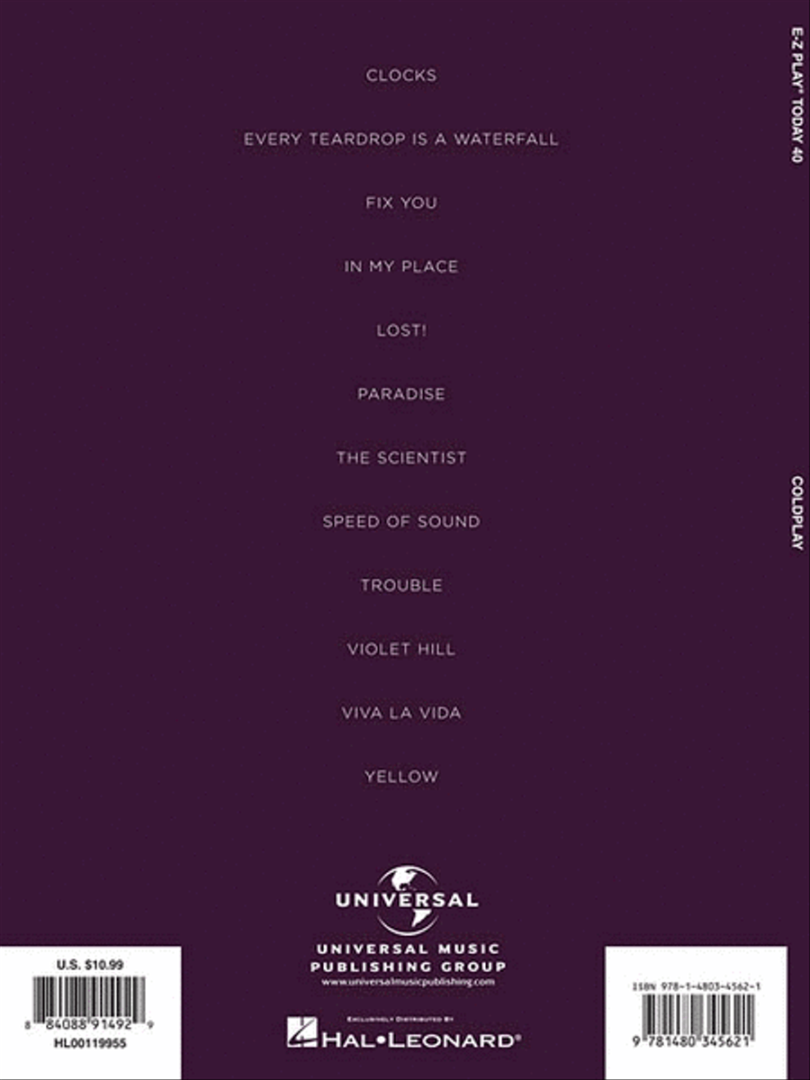 Coldplay Coldplay Electronic Keyboard scores gallery preview page 2