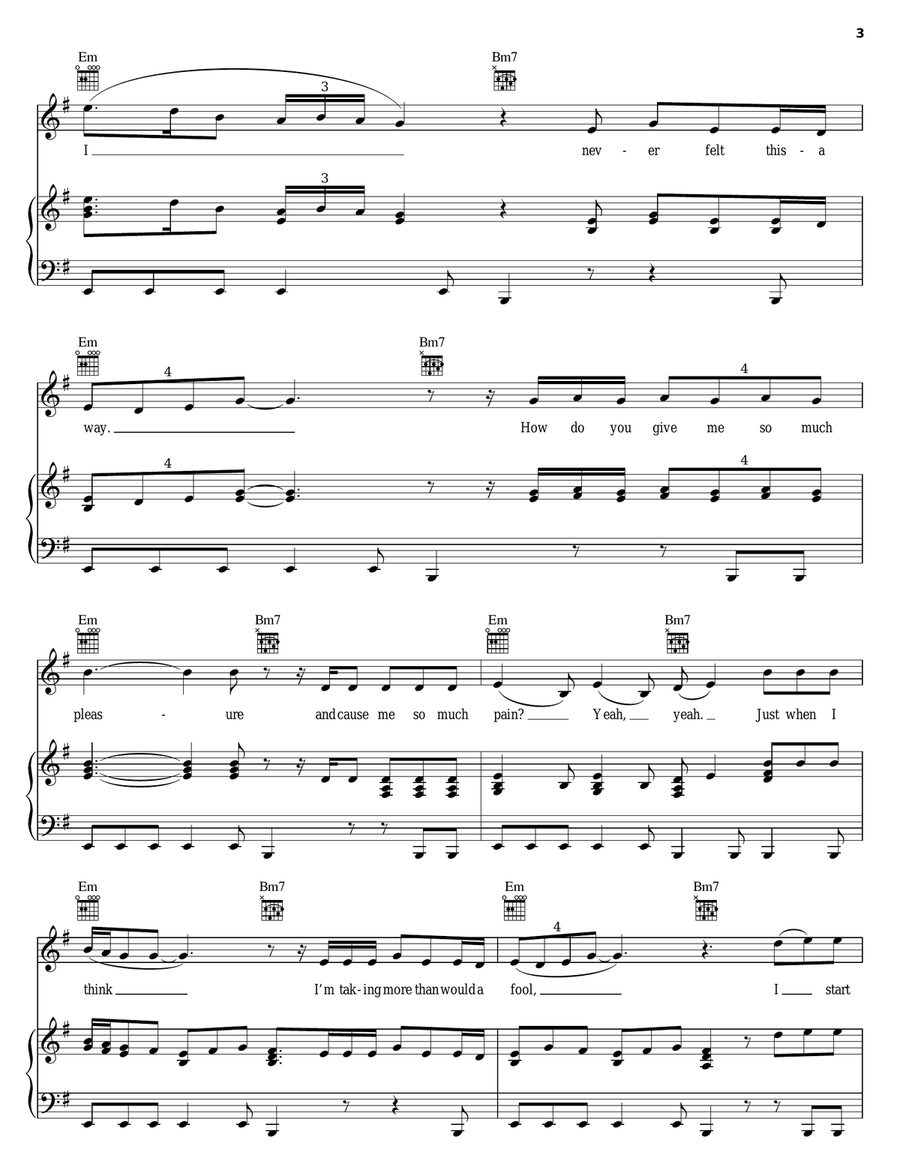 Fallin' Acoustic Guitar scores gallery preview page 3