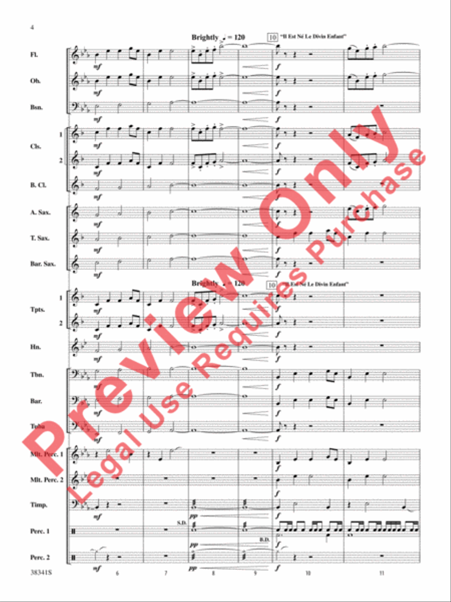 A Canadian Christmas Concert Band scores gallery preview page 5