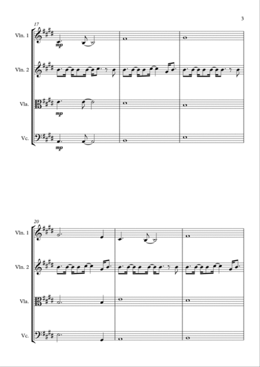 I Can Only Imagine String Quartet scores gallery preview page 3