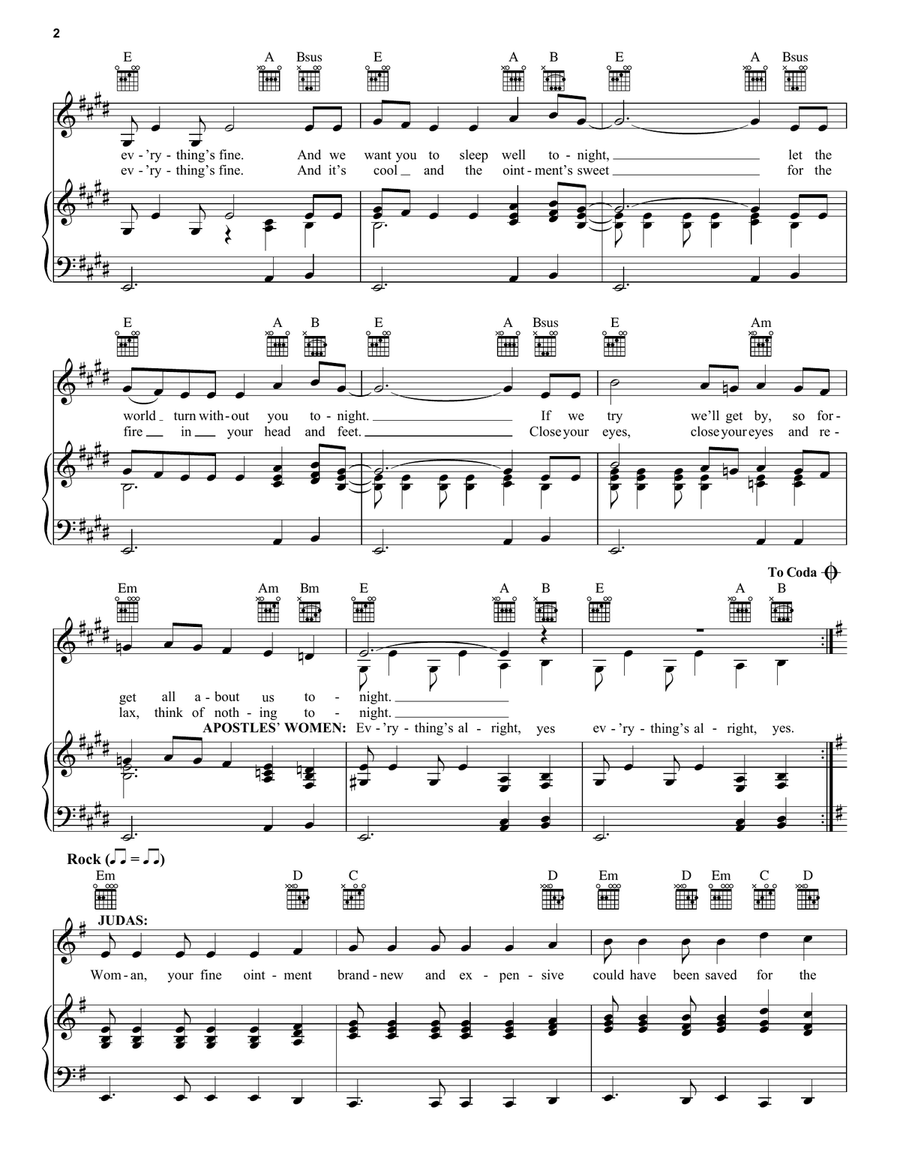 Everything's Alright (from Jesus Christ Superstar) Acoustic Guitar scores gallery preview page 2