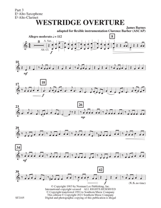 Westridge Overture - Alto Sax 3