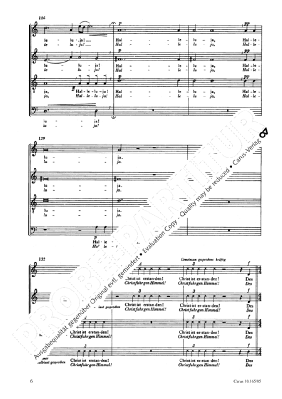 Christ is arisen (Christ ist erstanden) 4-Part scores gallery preview page 7