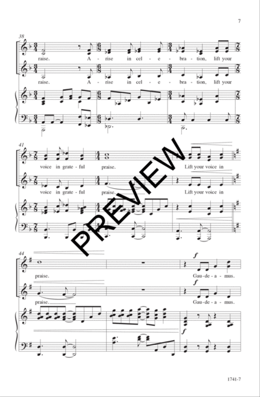 Gaudeamus Hodie Gaudeamus Hodie SSA scores gallery preview page 8