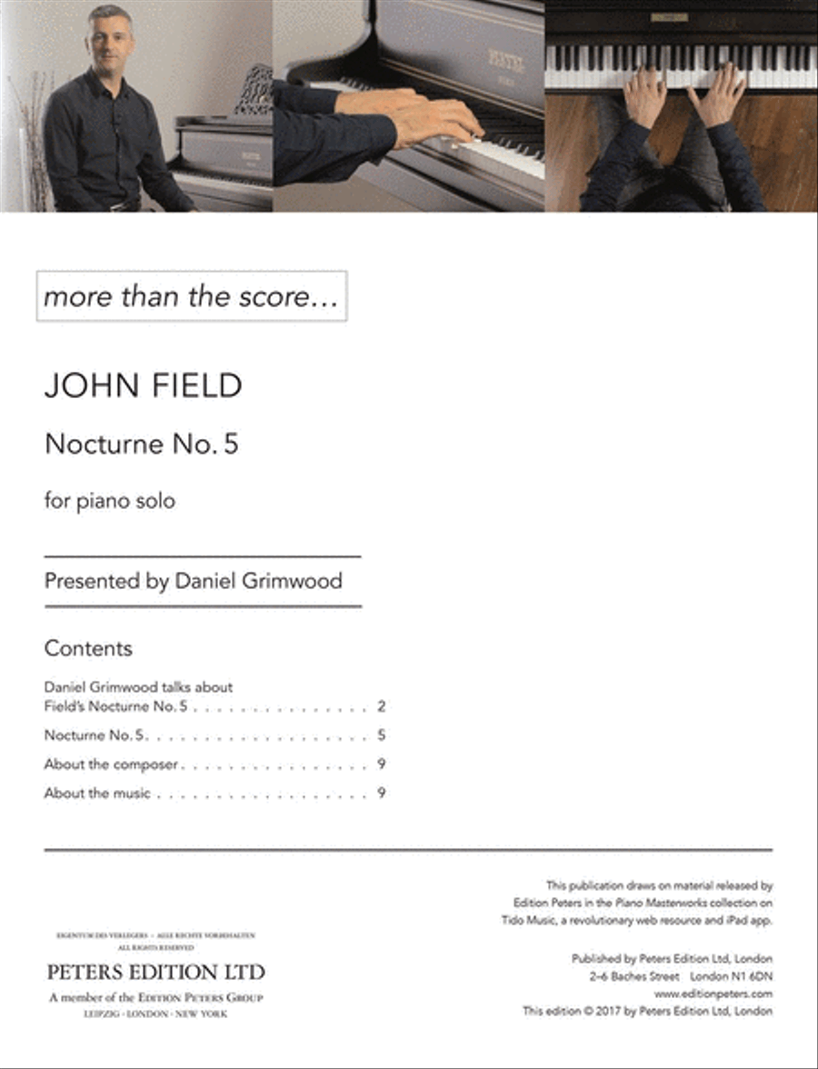 Nocturne No. 5 in B flat for Piano Piano scores gallery preview page 2