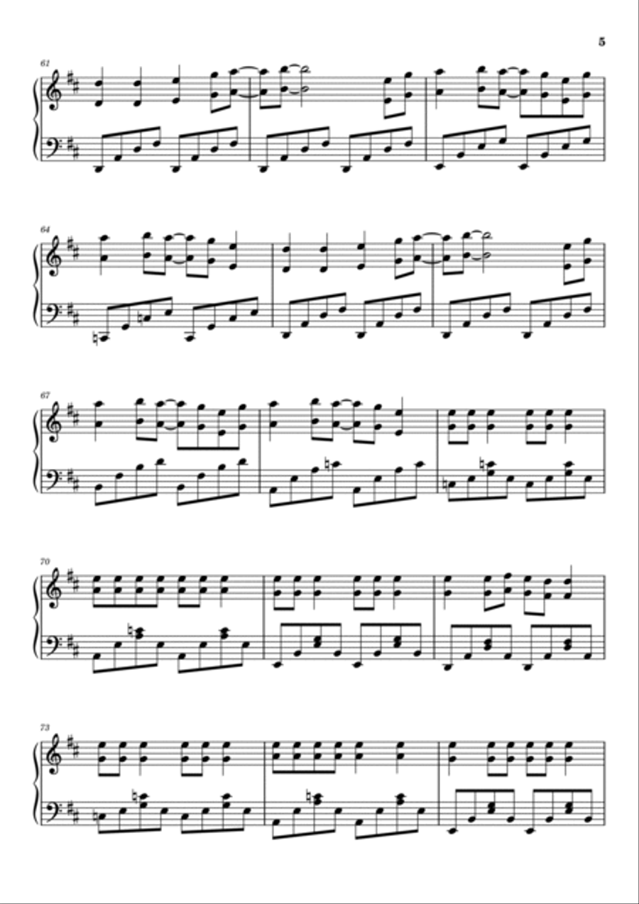 We Didn't Start The Fire Piano Solo scores gallery preview page 5