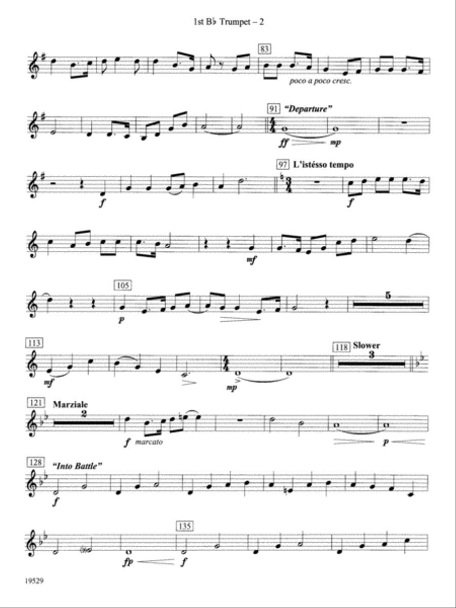 The Road Unknown: 1st B-flat Trumpet Concert Band scores gallery preview page 2