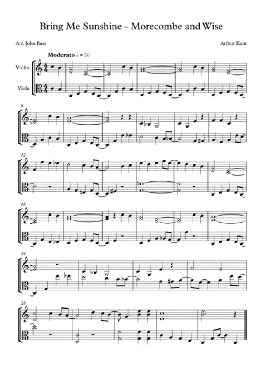 Bring Me Sunshine Set of Parts scores gallery preview page 1