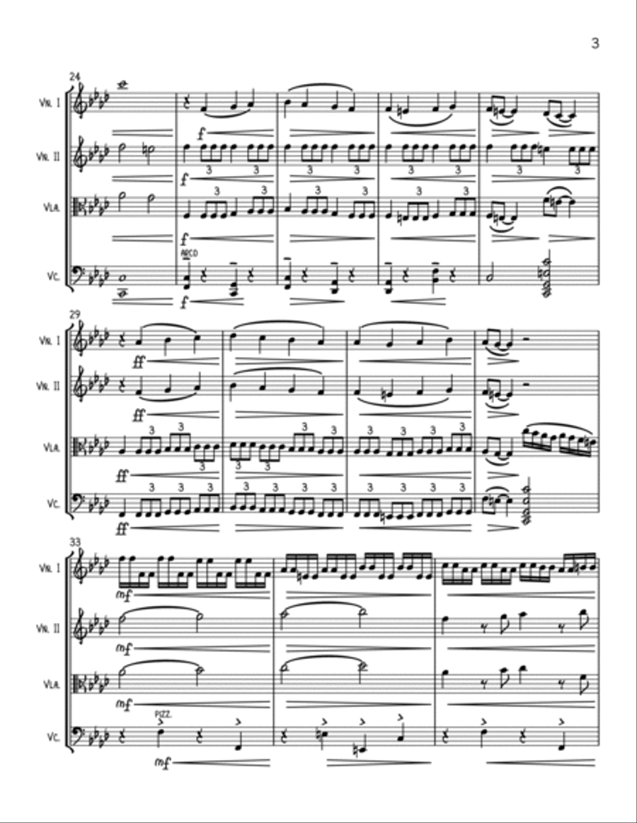 Paint It, Black String Quartet scores gallery preview page 3