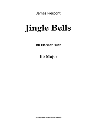 Book cover for Jingle Bells Clarinet Duet-Score and Parts