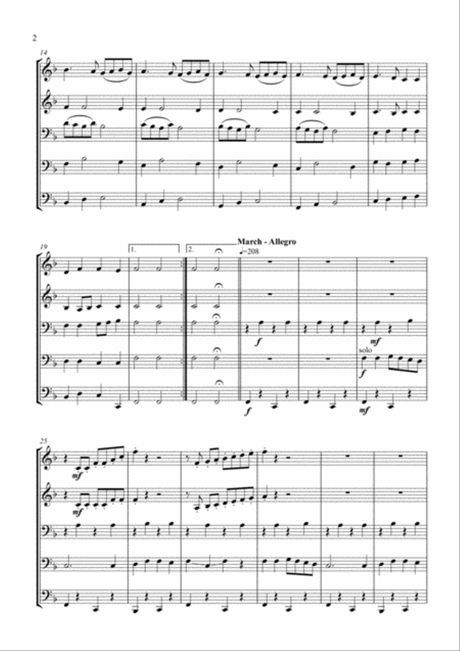 Ding Dong Gets High! - brass quintet (score)