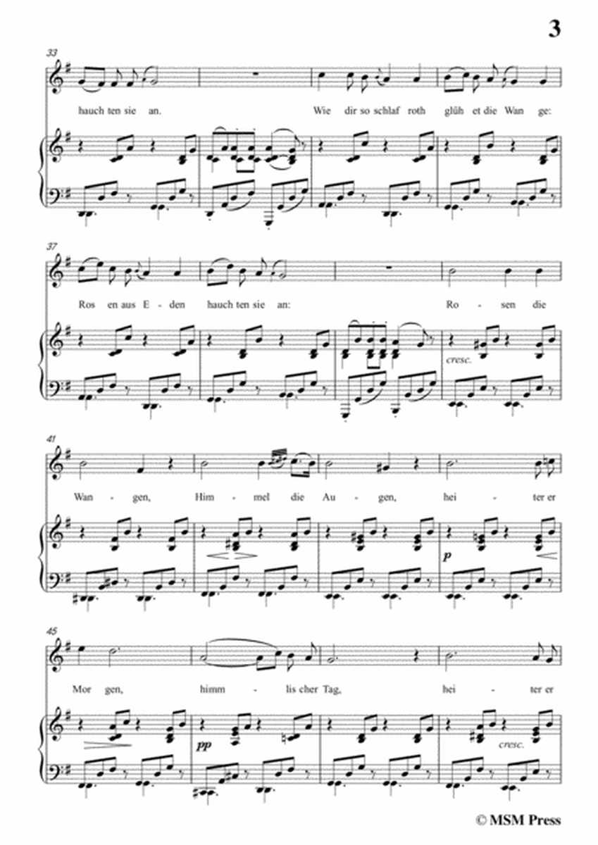 Schubert-Wiegenlied,Op.105 No.2,in G Major,for Voice&Piano image number null