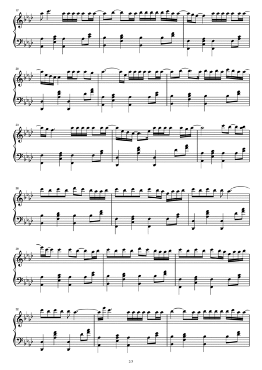 Halo Piano Solo scores gallery preview page 2