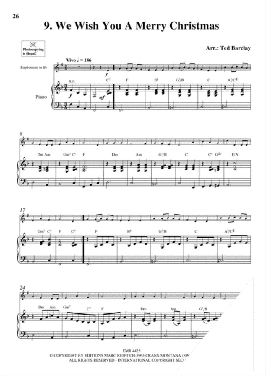 10 Easy Christmas Solos Euphonium scores gallery preview page 11