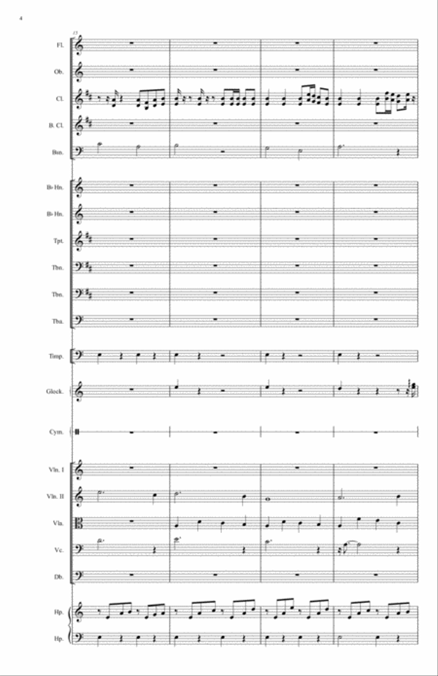 Carpathians - Symphony No1. for orchestra Mov.I Full Orchestra scores gallery preview page 4