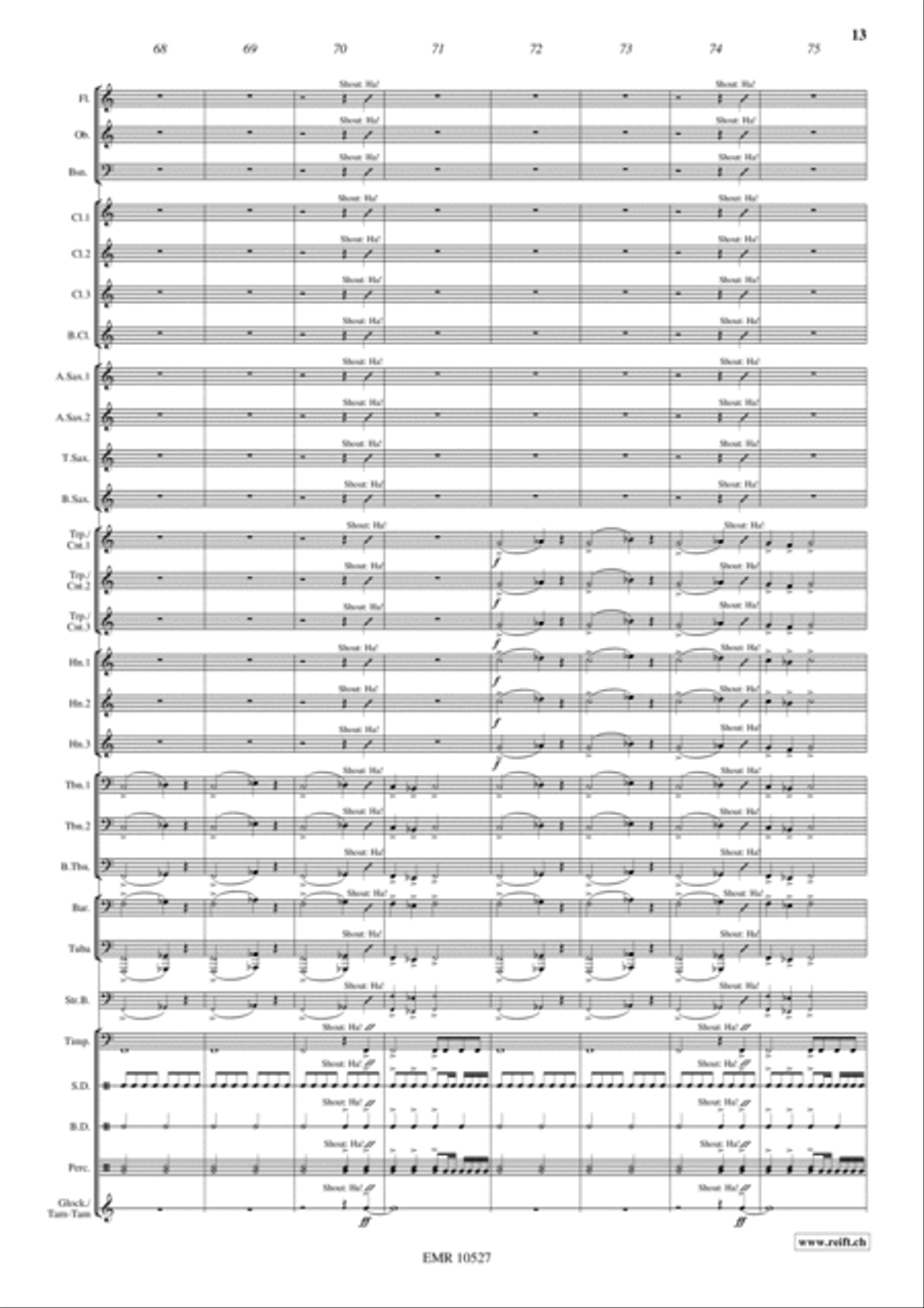 Pyramid Of Cheops Concert Band scores gallery preview page 14