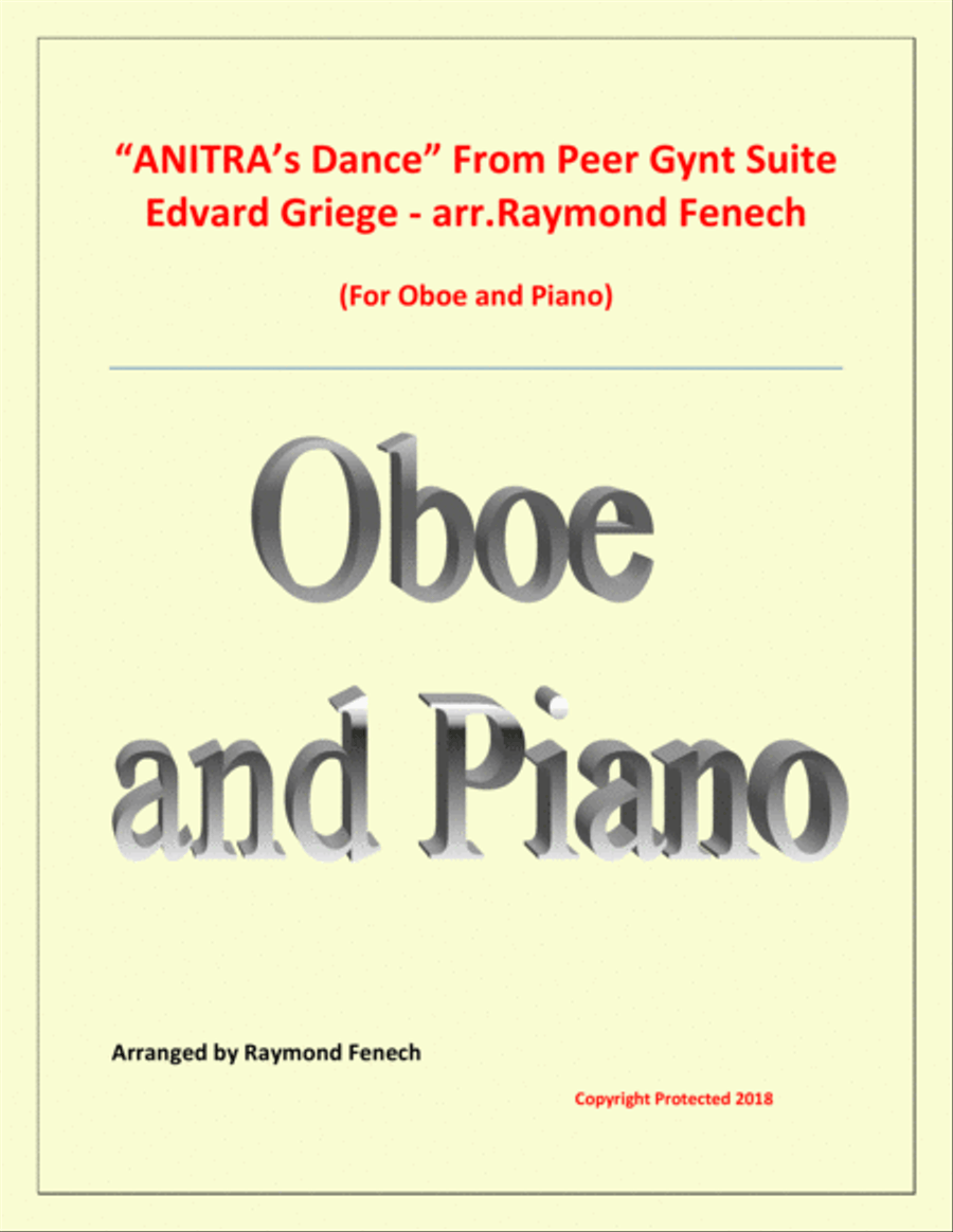 Anitra's Dance - From Peer Gynt (Oboe and Piano) Chamber Orchestra scores gallery preview page 1