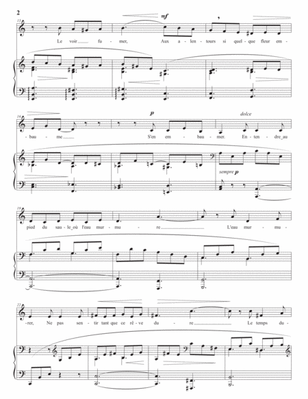 FAURÉ: Au bord de l'eau, Op. 8 no. 1 (transposed to A minor)