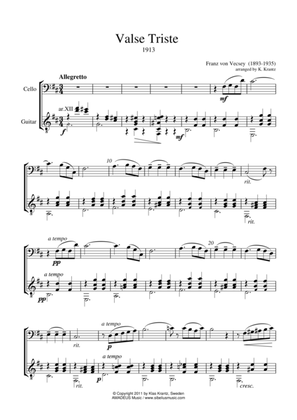 Valse trist for cello and guitar