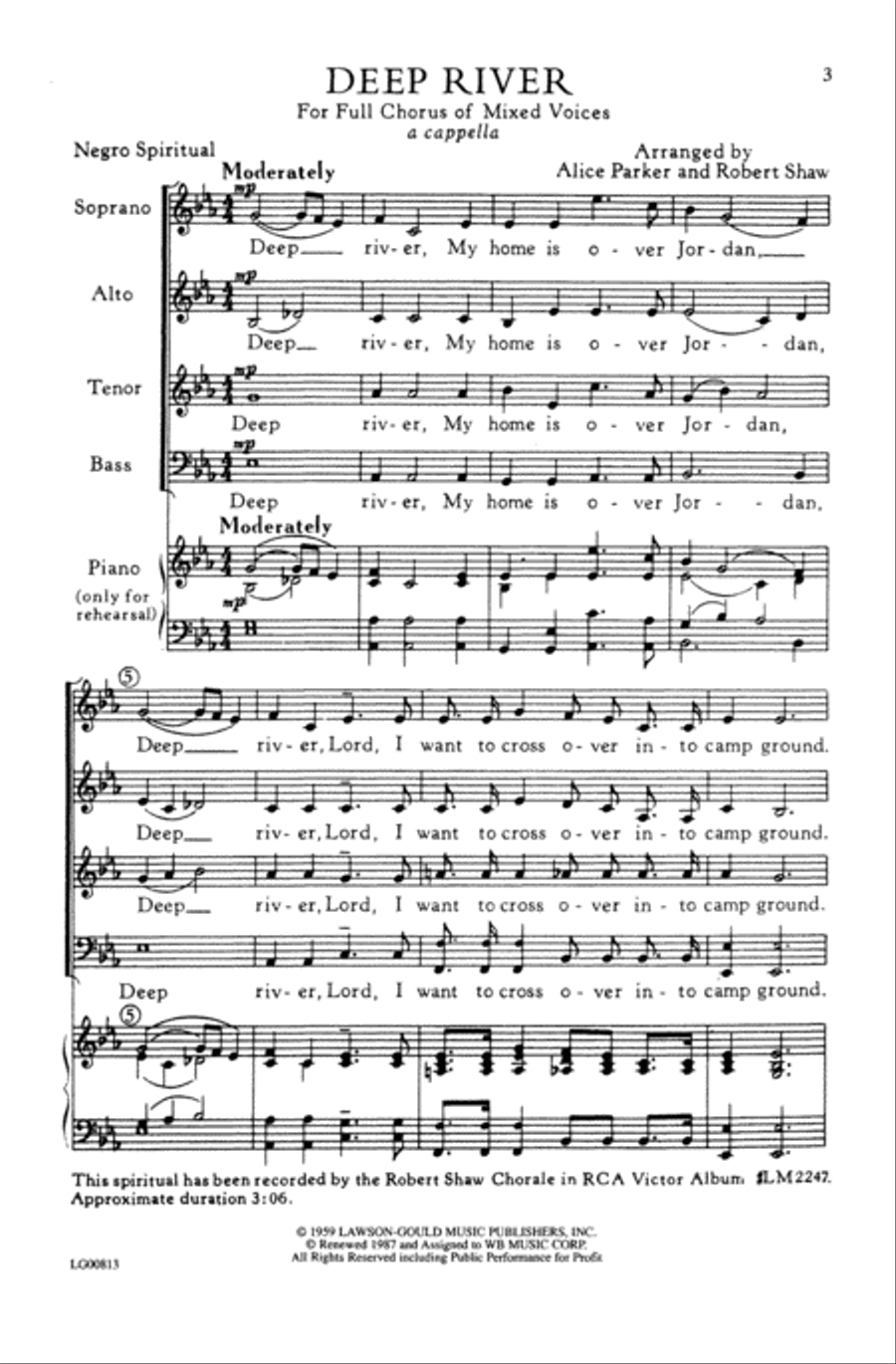 Deep River 4-Part scores gallery preview page 8