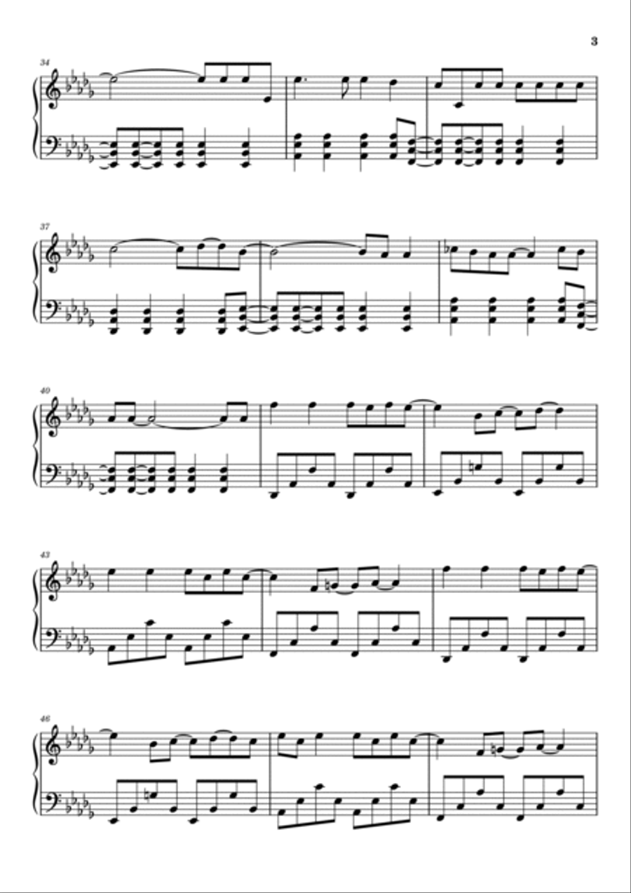 Viva La Vida Piano Solo scores gallery preview page 3