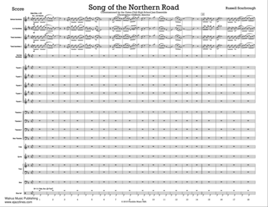 Song Of The Nothern Road Song Of The Nothern Road Big Band scores gallery preview page 4