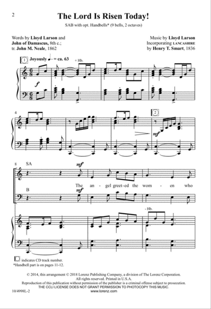 The Lord Is Risen Today! The Lord Is Risen Today! 3-Part scores gallery preview page 2