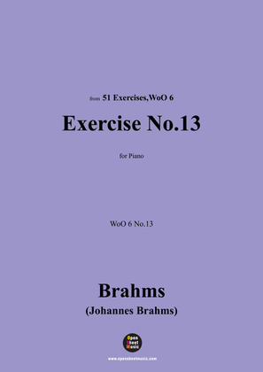 Book cover for Brahms-Exercise No.13,WoO 6 No.13,for Piano