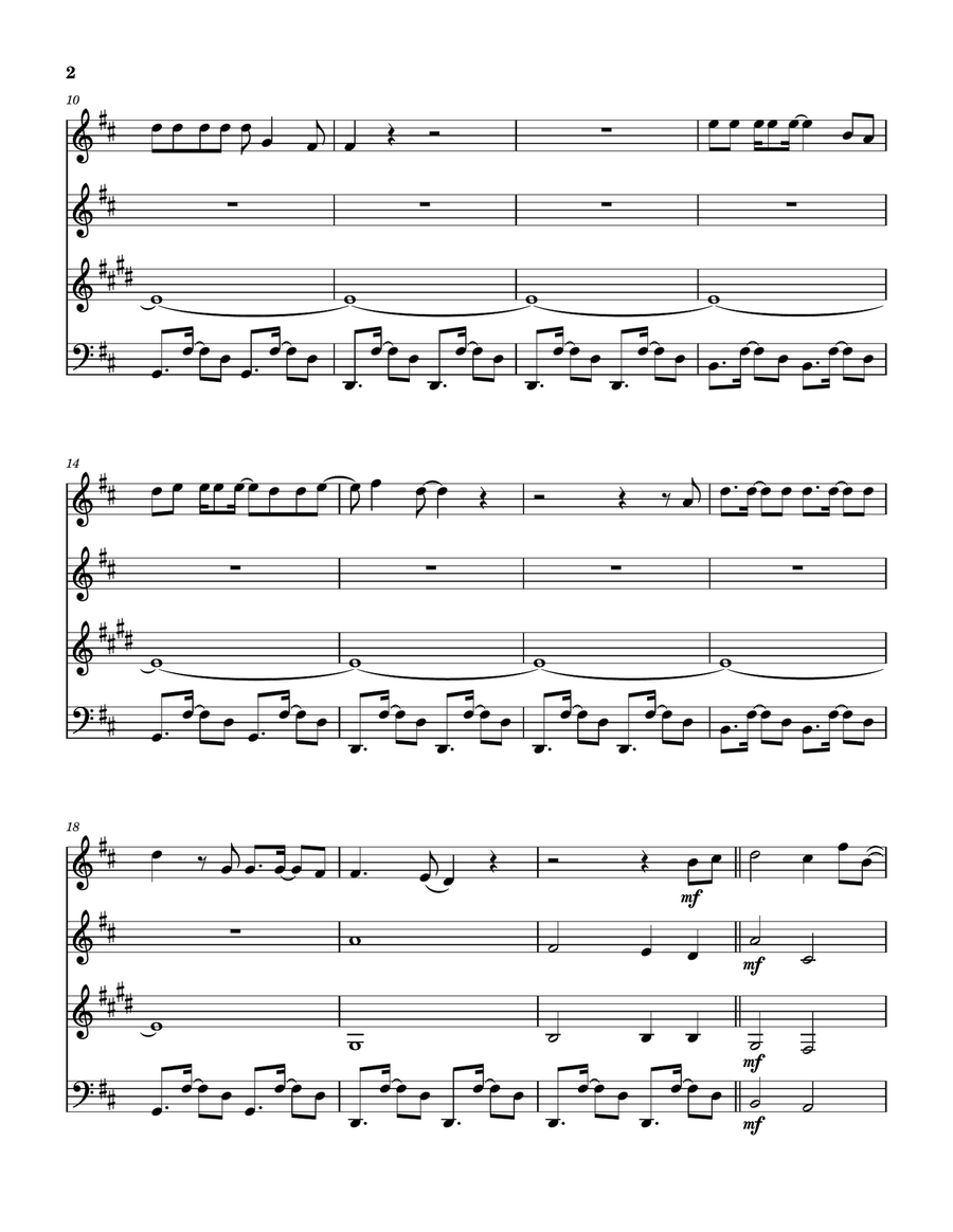 Kiss The Sky Woodwind Quartet scores gallery preview page 3