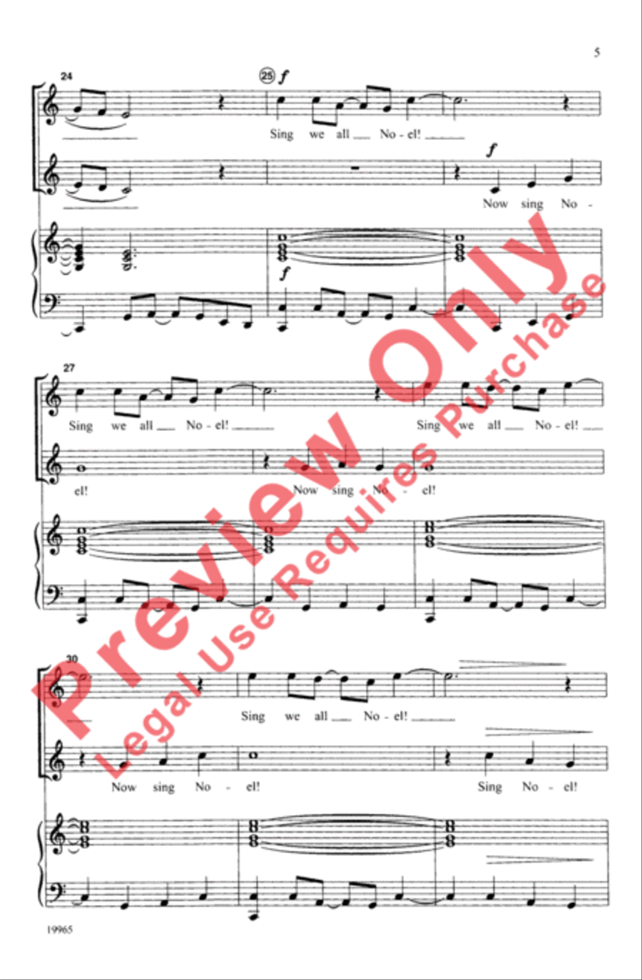 African Noel Unison Choir scores gallery preview page 5